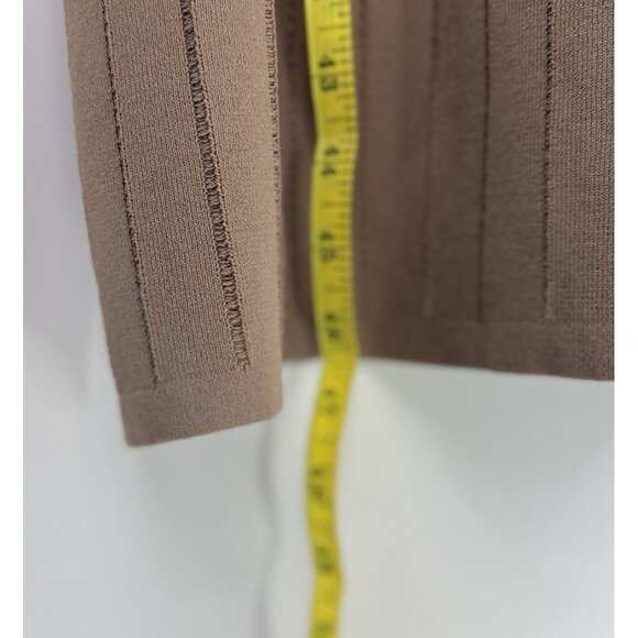 Joseph Ribkoff Studded Brown Bride Cover-Up Duster Cardigan Sz L Preppy Coastal - Picture 9 of 10